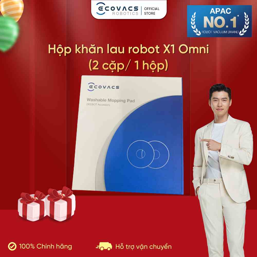 Hộp 2 cặp khăn lau robot X1 Omni_Hàng chính hãng