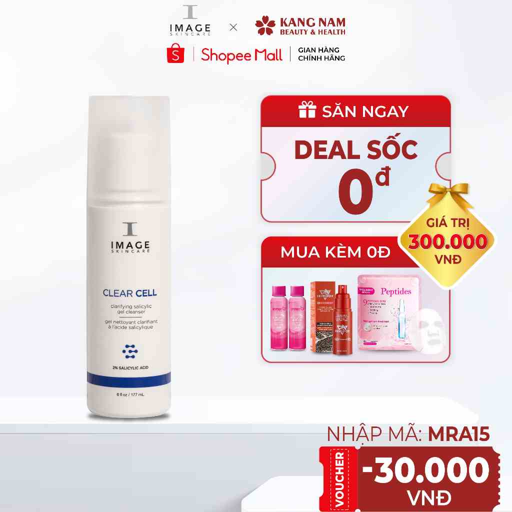 Sữa Rửa Mặt Dành Cho Da Nhờn Mụn Image Clear Cell Clarifying Salicylic Gel Cleanser 177ml