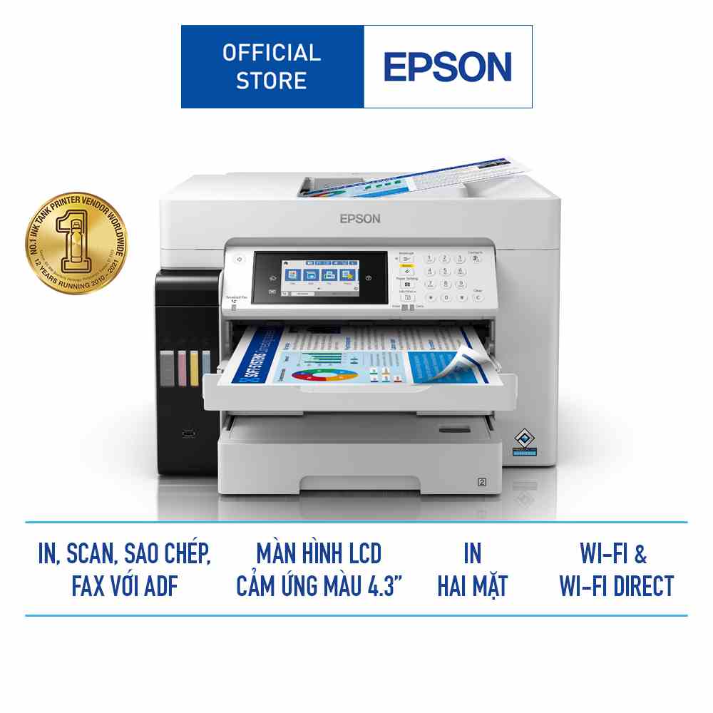 [Mã ELCL12 giảm 12% đơn 10TR] Máy in Epson Ecotank L15160