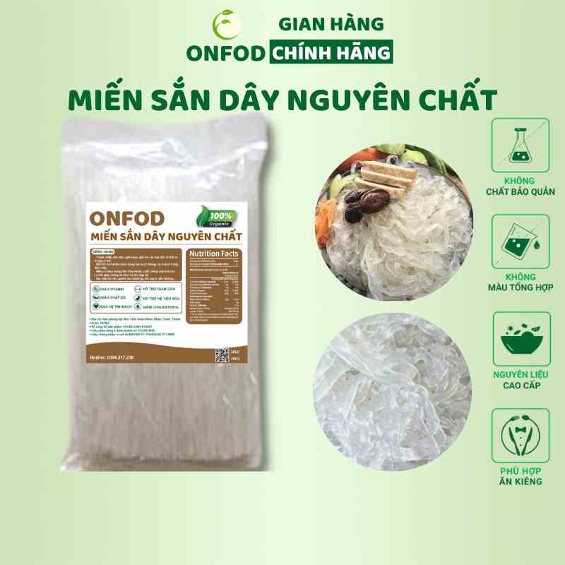 Miến sắn dây hữu cơ nguyên chất ONFOD ăn kiêng giảm cân cho người tiểu đường, yoga, gym, mẹ bầu, bé ăn dặm 200g