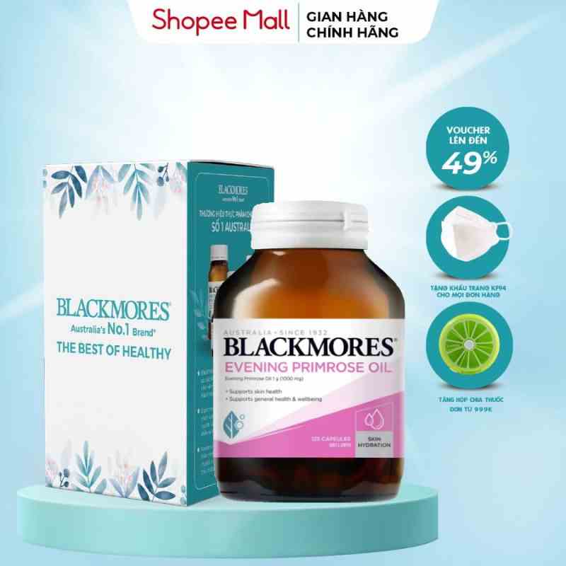 Tinh dầu hoa anh thảo Blackmores 125 viên đẹp da, chống lão hóa, cải thiện nội tiết tố nữ