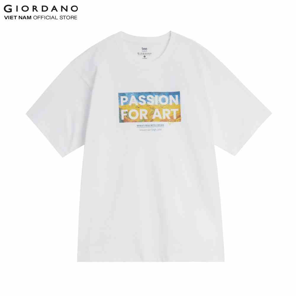 Áo Thun Nam Ngắn Tay In Hình Van Gough Print Tee Giordano 01093310