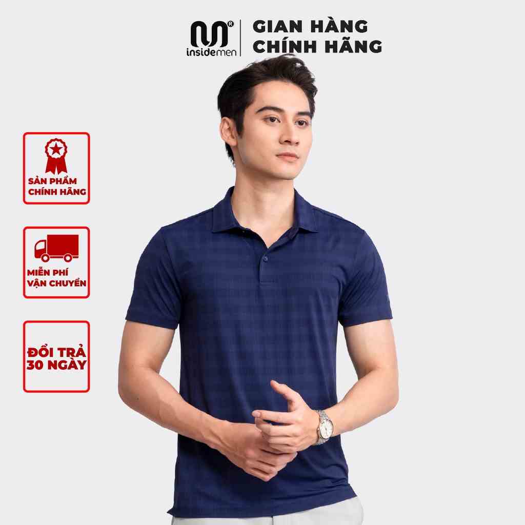 Áo thun nam POLO INSIDEMEN phom Slim Fit thiết kế cao cấp ngắn tay cực sang trọng và lịch lãm IPS035S3