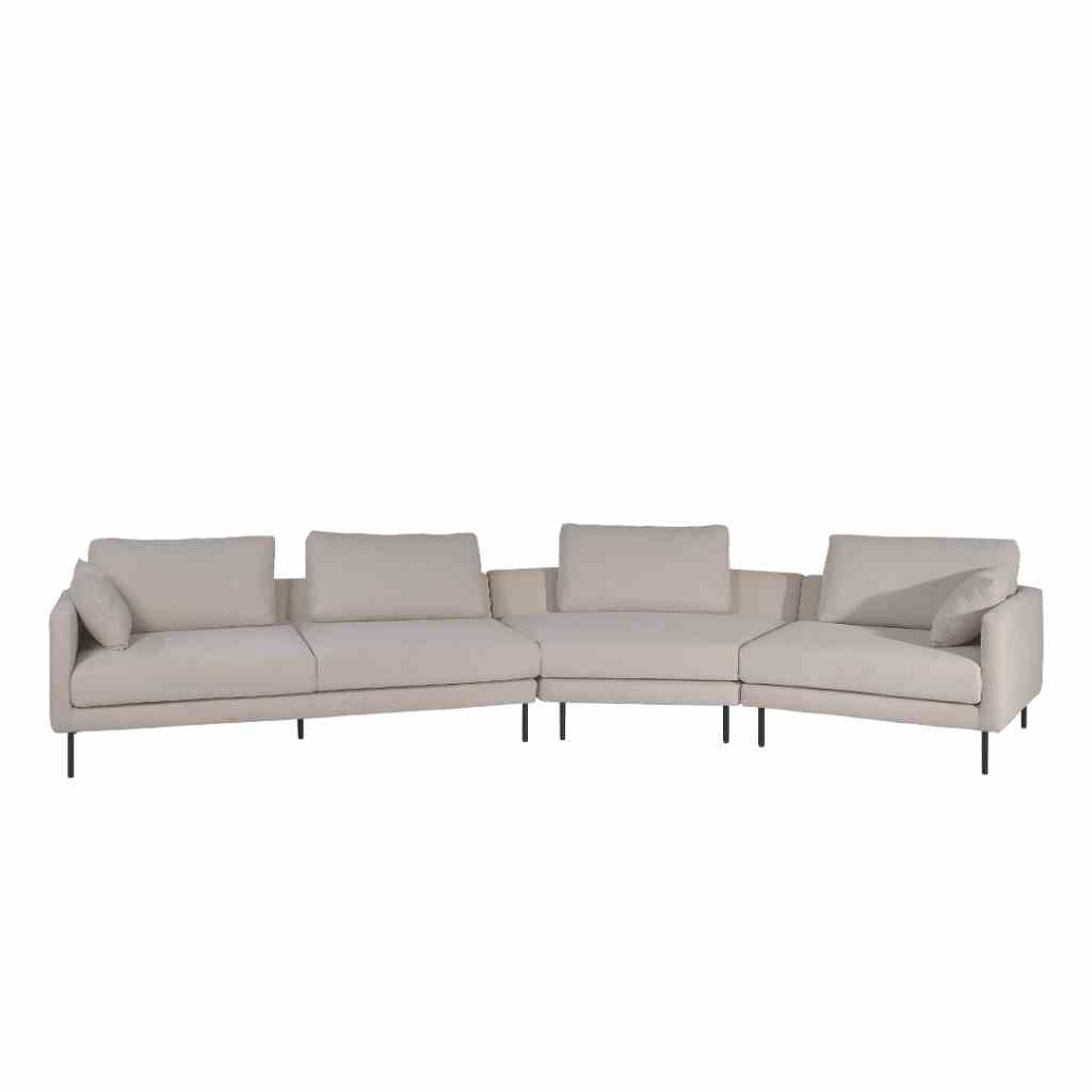 Ghế Sofa Vải ARIZE Alounge Nobel Cao Cấp - Module BED Kèm 2 Gối Vuông Cùng Màu - Decor Phòng Khách Sang Trọng