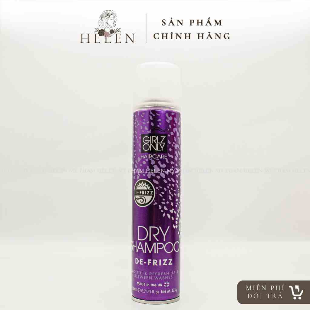 [Mã BMLTB35 giảm đến 35K đơn 99K] Dầu gội khô Girlz Only De-Frizz ( màu tím) giúp hết bết tóc 200ml