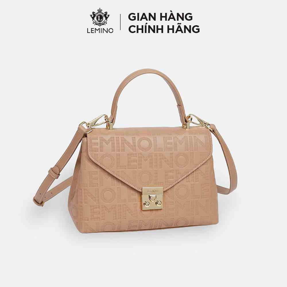 [Mã BMLTB200 giảm đến 100K đơn 499K] Túi Xách Nữ Lemino Embossed Monogram Khóa Bấm LE22368