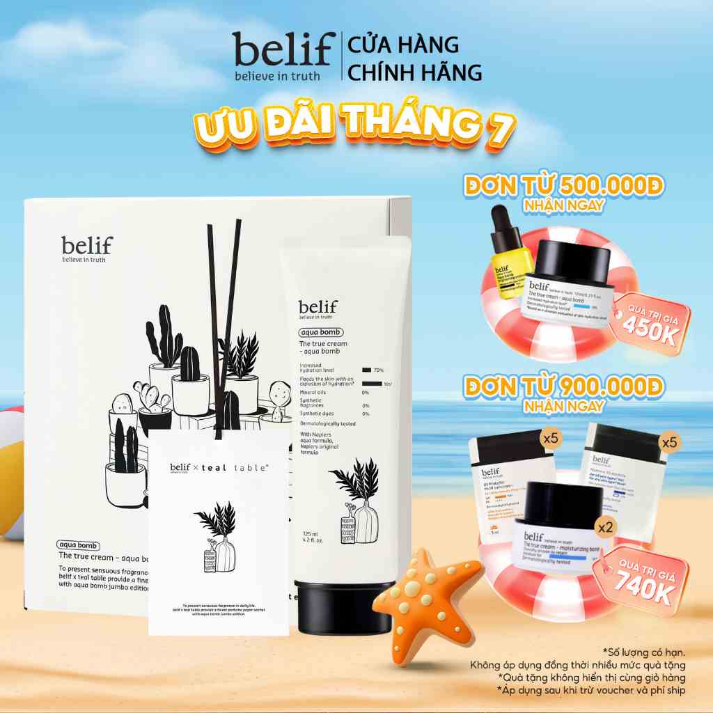 [Phiên bản giới hạn 2023] Kem cấp ẩm tức thì dạng gel Belif The True Cream Aqua Bomb 125ml Jumbo Size