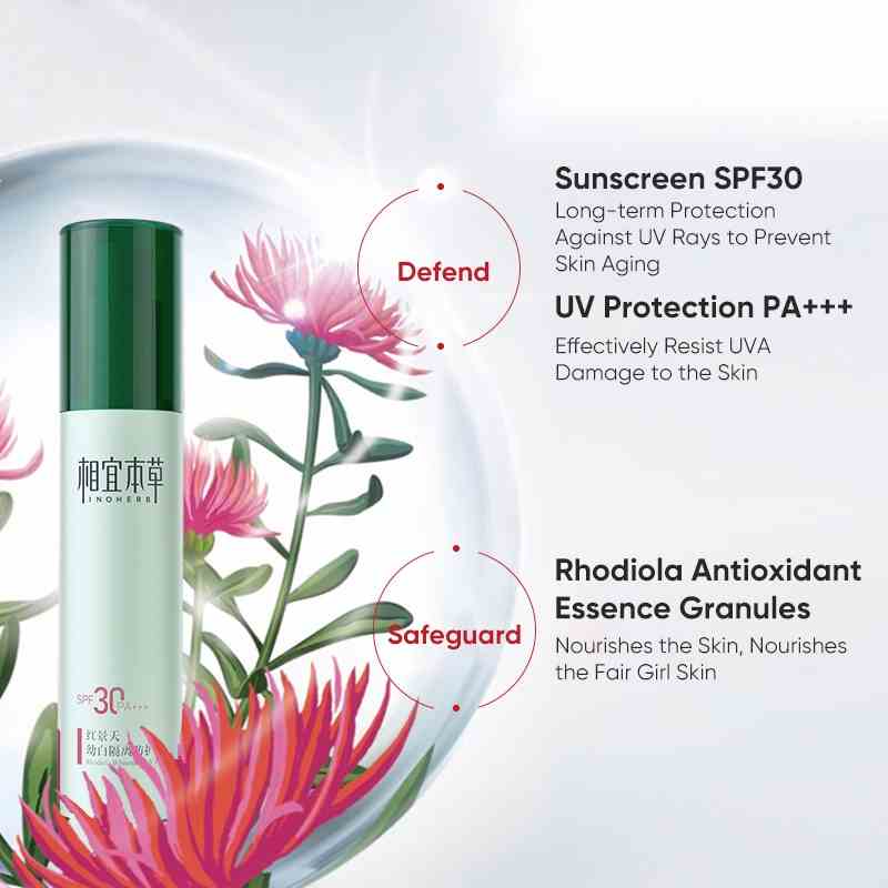 Kem chống nắng INOHERB Rhodiola làm trắng da SPF30 PA+++ chống tia UV 5g