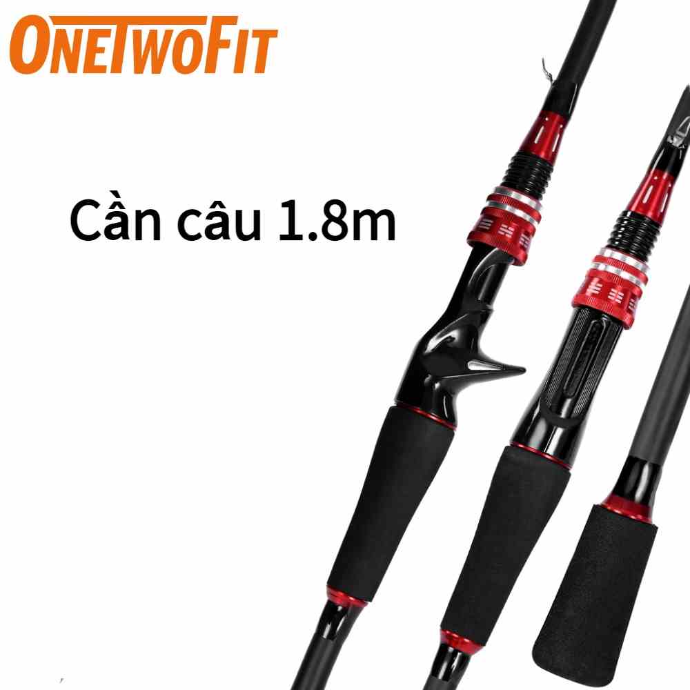 OneTwoFit 1.8M 2 Phần Máy dùng / Mày ngang sợi Carbon Cần Câu