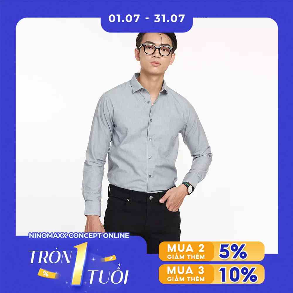 [Mã BMLT30 giảm đến 30K đơn 299K] N&M CLUB Áo sơ mi Basic Nam tay dài chất cotton mịn thoáng mát nhiều màu 2104126