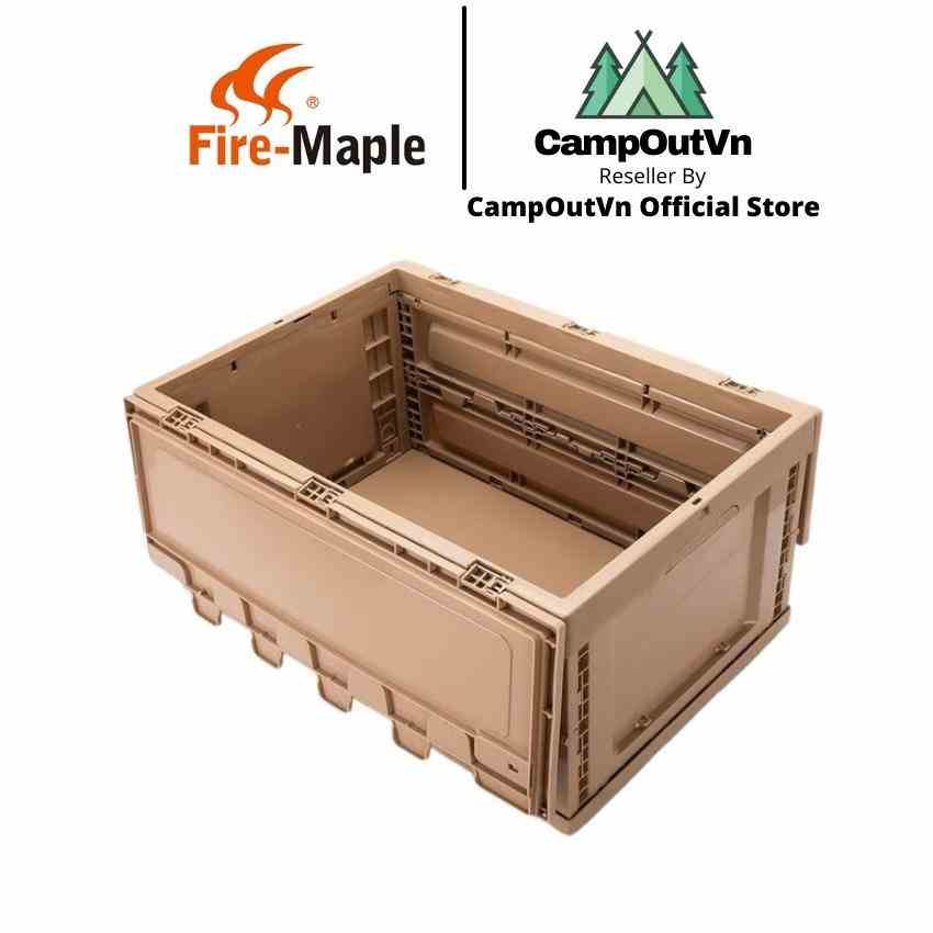 Đồ cắm trại thùng nhựa đựng đồ xếp gọn firemaple campoutvn 52L phù hợp cắm trại dã ngoại A298