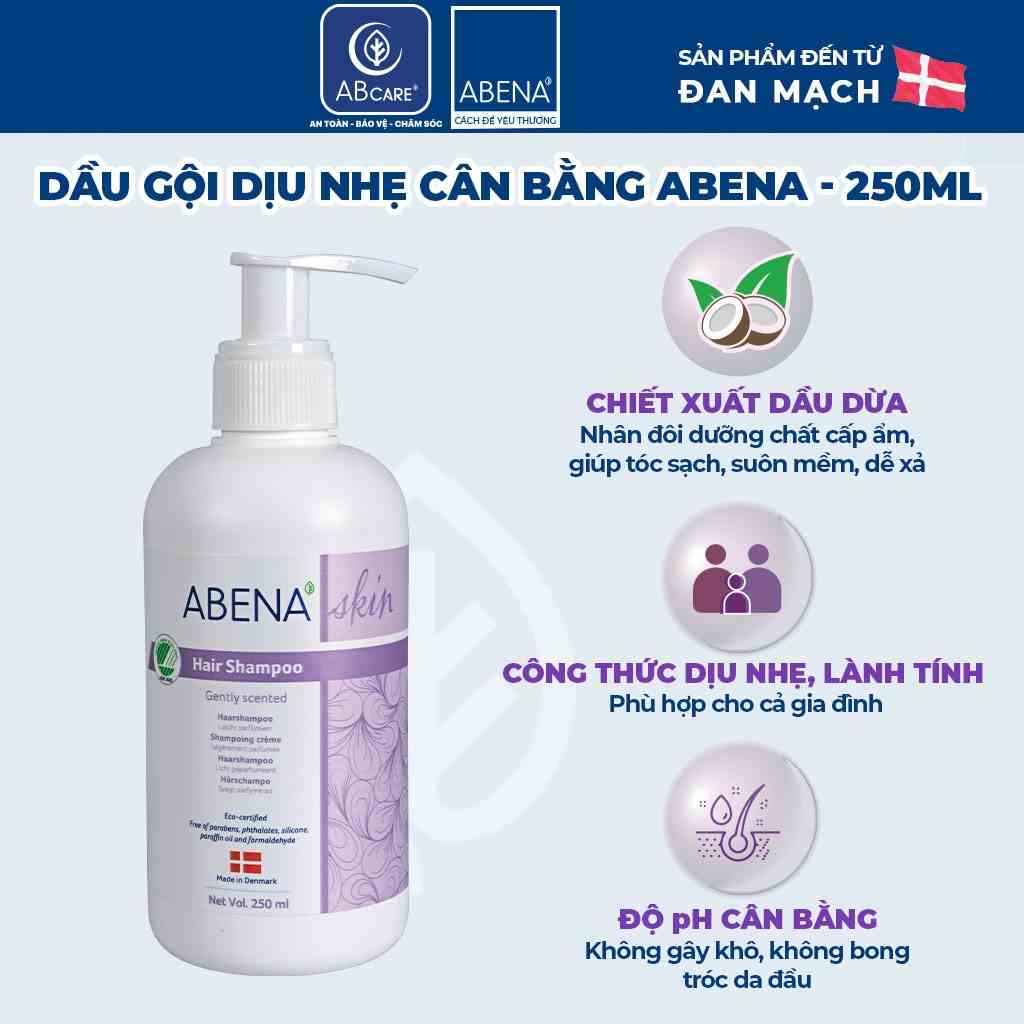 Dầu gội Abena Hair Shampoo with perfume -Nhập khẩu Đan Mạch (Chai 250ml)