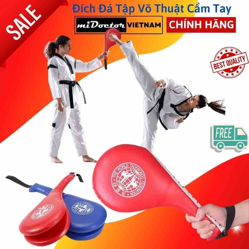 Đích Đá Tập Võ Thuật Cầm Tay Taekwondo, Vovinam, Karatedo Da PU Cao Cấp Cho Trẻ Em và Người Lớn Hãng miDoctor (1 cái)