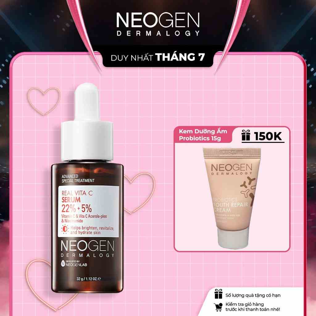 Serum Mờ Thâm Dưỡng Trắng Vitamin C 22% SAP Neogen Dermalogy Real Vita C 32ml