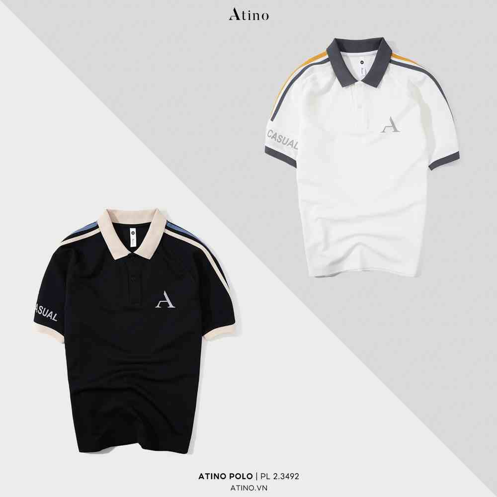 Áo Polo Nam Casual ATINO vải cá sấu Cotton cao cấp trẻ trung chuẩn form PL2.3492