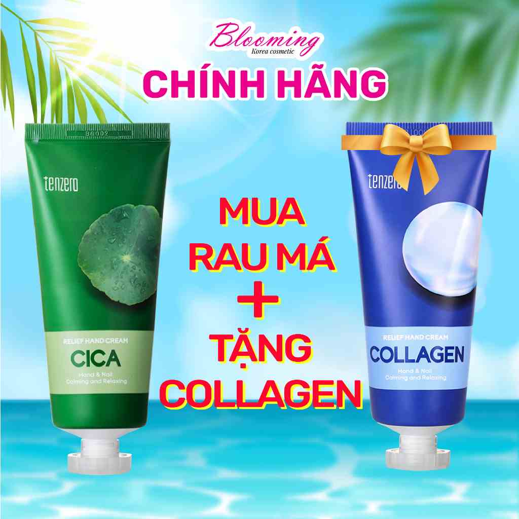 [Mã BMLTB35 giảm đến 35K đơn 99K] Kem Dưỡng Da Tay Rau Má Dưỡng Ẩm, Làm Dịu Da Tenzero Relief Hand Cream Cica 100ml