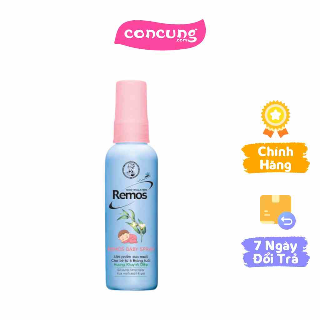 Xịt chống muỗi Remos Baby 60ml - Hương khuynh diệp