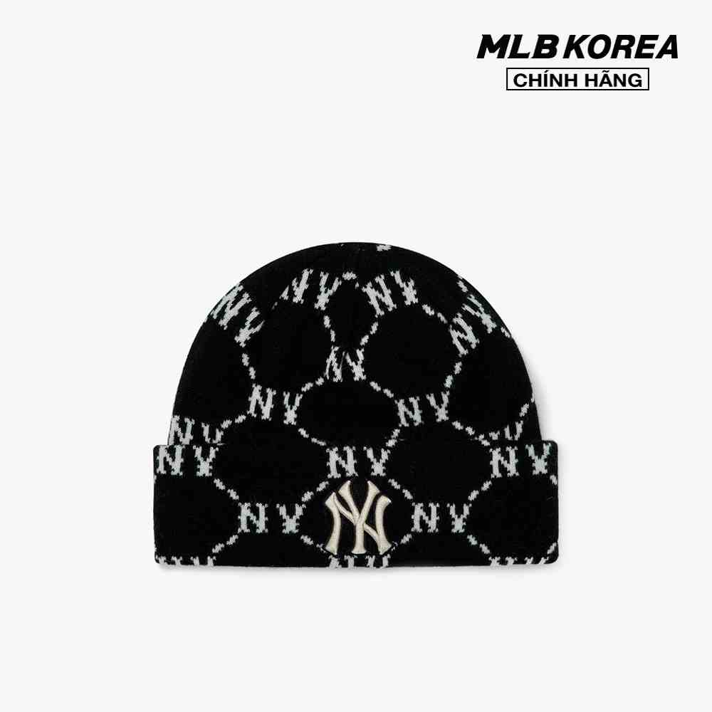 MLB - Nón len thêu logo Dia Monogram Beanie 3ABNMM126-50BKS