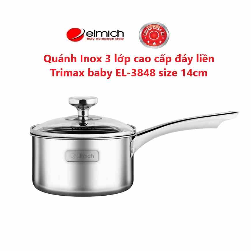 Quánh Inox 3 lớp cao cấp đáy liền Trimax baby EL-3848 size 14cm