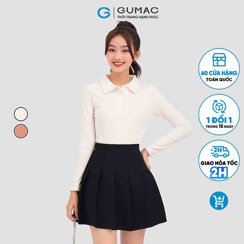 Áo polo tay dài thời trang GUMAC ATC12042