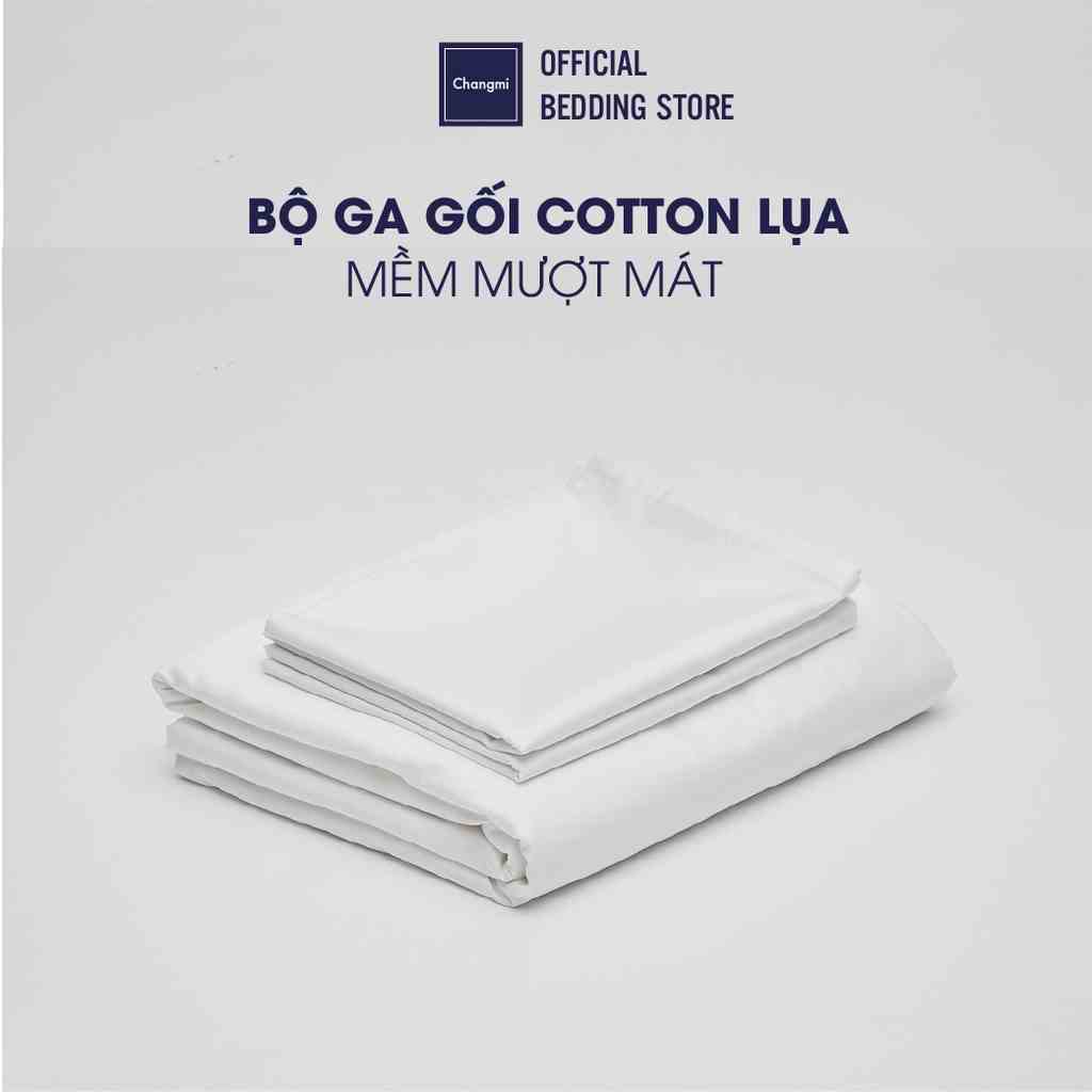 Bộ ga gối 3 món Changmi Bedding Cotton Lụa siêu mềm mịn - Đủ size