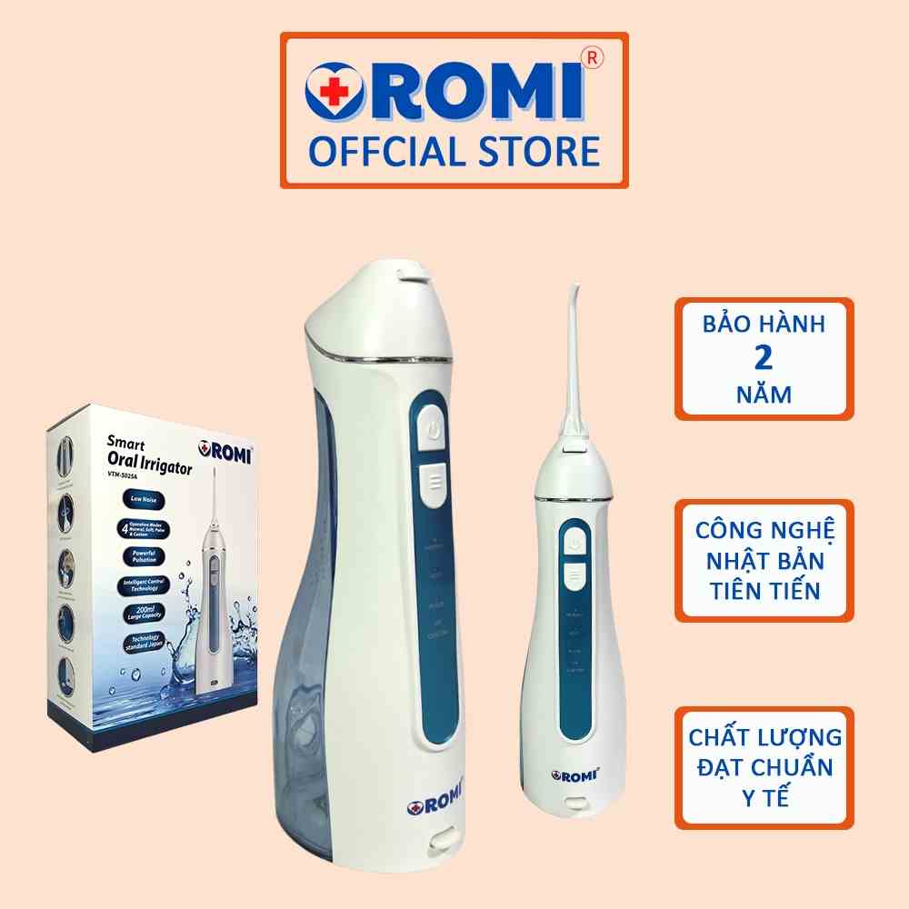 Máy tăm nước cầm tay OROMI VTM-5025A chống thấm nước IPX7 - Vệ sinh răng miệng công nghệ mới