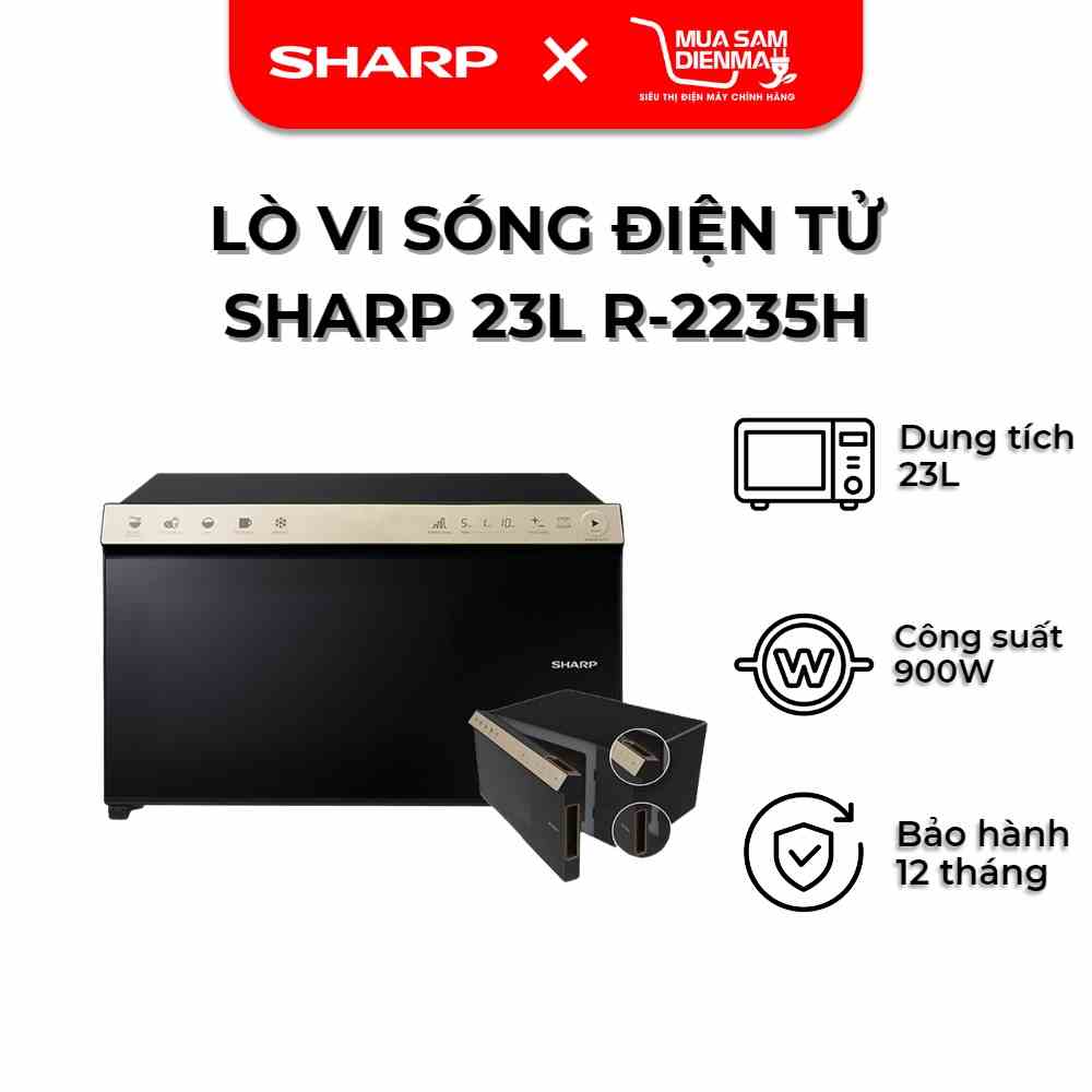 [Mã BMLTB200 giảm đến 100K đơn 499K] Lò vi sóng điện tử Sharp R-2235H -- Hàng chính hãng --