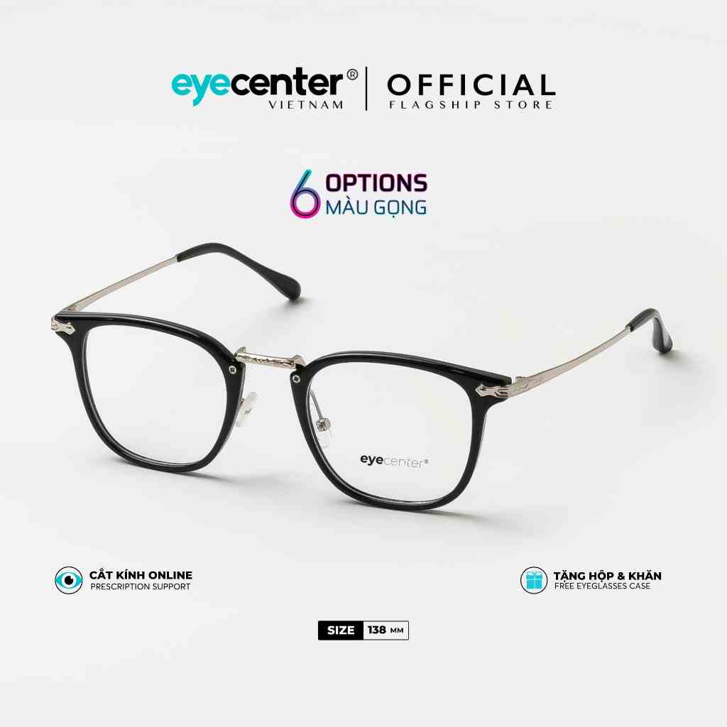 Gọng kính cận nam nữ chính hãng EYECENTER B85S nhựa phối kim loại cao cấp nhập khẩu by Eye Center Vietnam