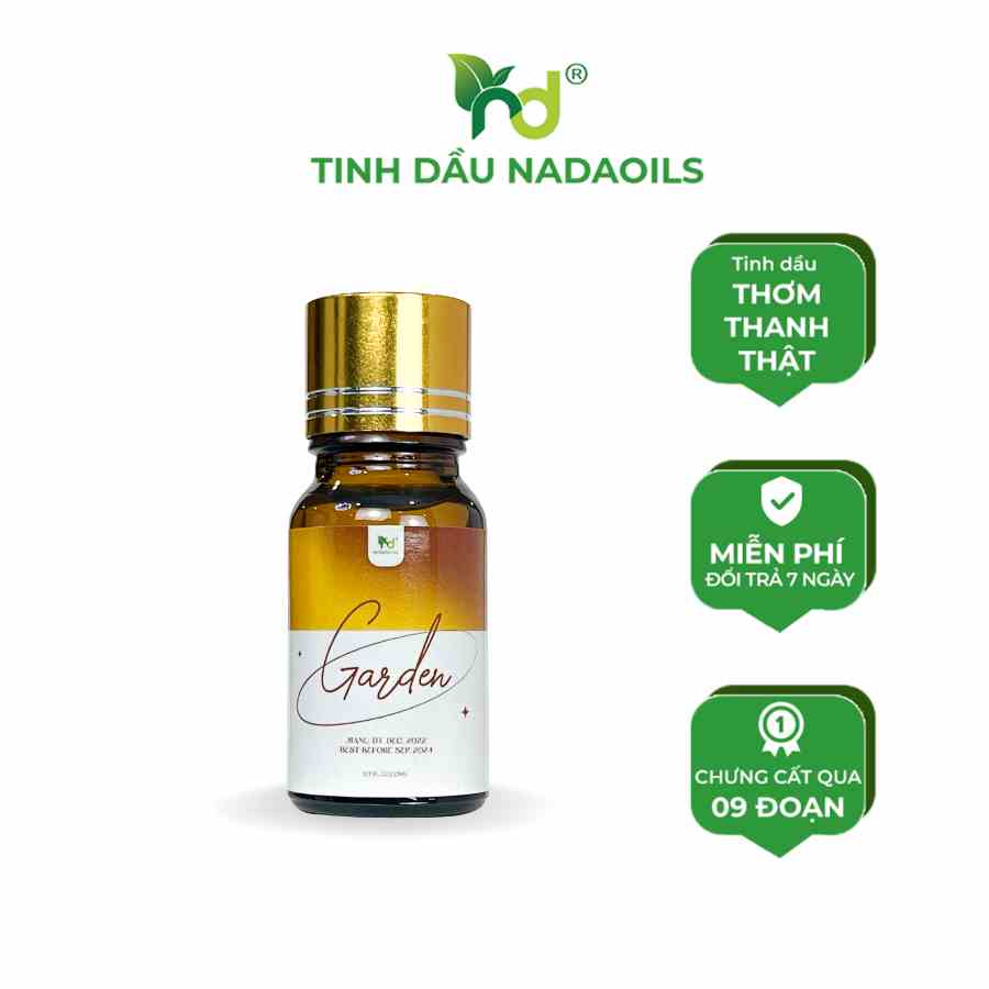 Tinh dầu mix garden Nada Oils dung tích 10ml /Thơm phòng, giúp thư giãn, giảm stress, thanh lọc không khí