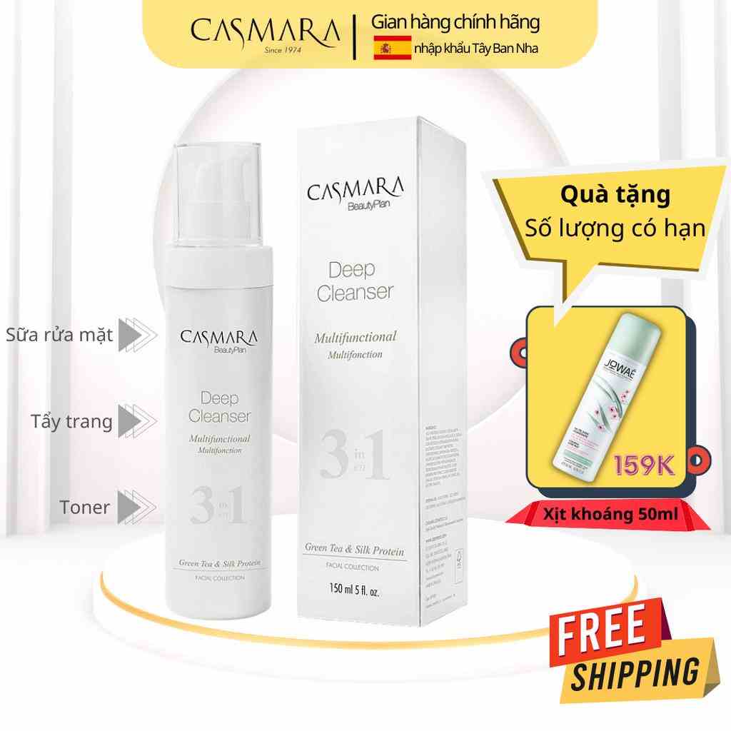 Sữa Rửa Mặt 3 trong 1 CASMARA 3IN1 Deep Cleanser - 150ml - Nhập khẩu Tây Ban Nha