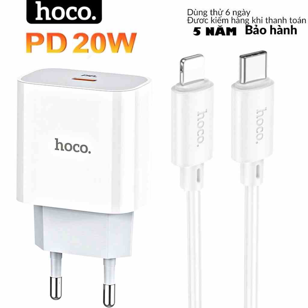 Củ sạc nhanh 20w chính hãng HOCO - Bộ sạc type c tiêu chuẩn pd20w điện thoại dùng cho iphone samsung xiaomi ..