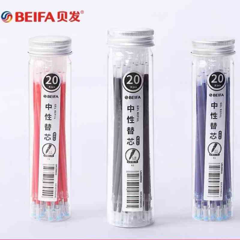 Hộp Ngòi Thay Thế Bút Gel Beifa Ngòi 0.5mm - 0.38mm 3 Màu Tiện Lợi