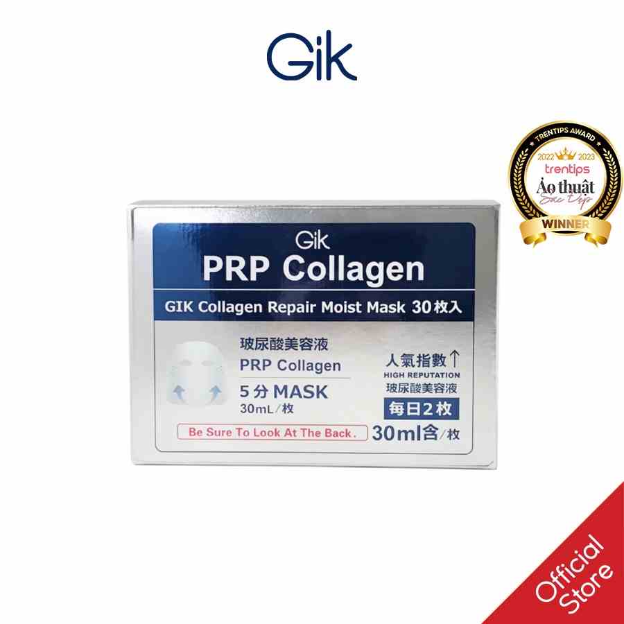 [Mã BMTTC60K giảm đến 60K đơn 50K] Mặt Nạ Collagen Tái Tạo Da GIK Collagen Repair Moist Mask 30ml