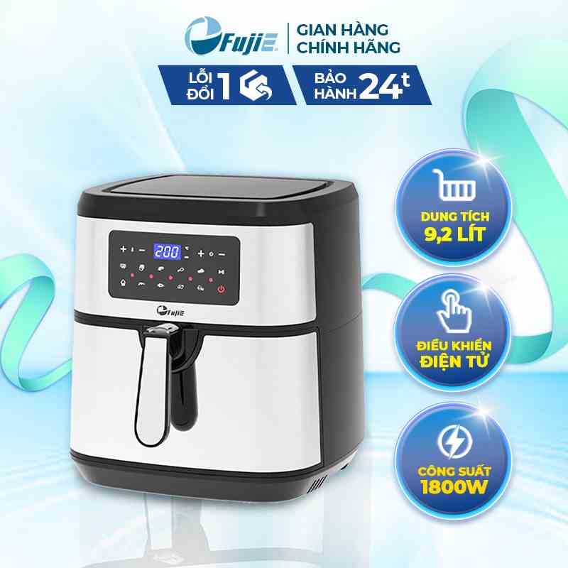 Nồi chiên không dầu FujiE AF9D dung tích 9.2L - Bảng điều khiển điện tử - Chương trình cài đặt sẵn - Công nghệ Nhật Bản