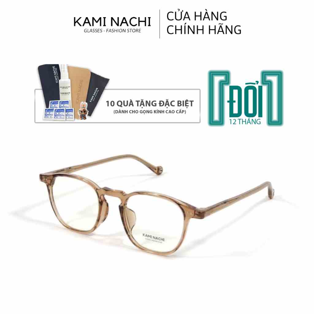 Gọng kính Acetate dáng vuông, có tròng chống Ánh Sáng Xanh KAMI NACHI phong cách hiện đại CF