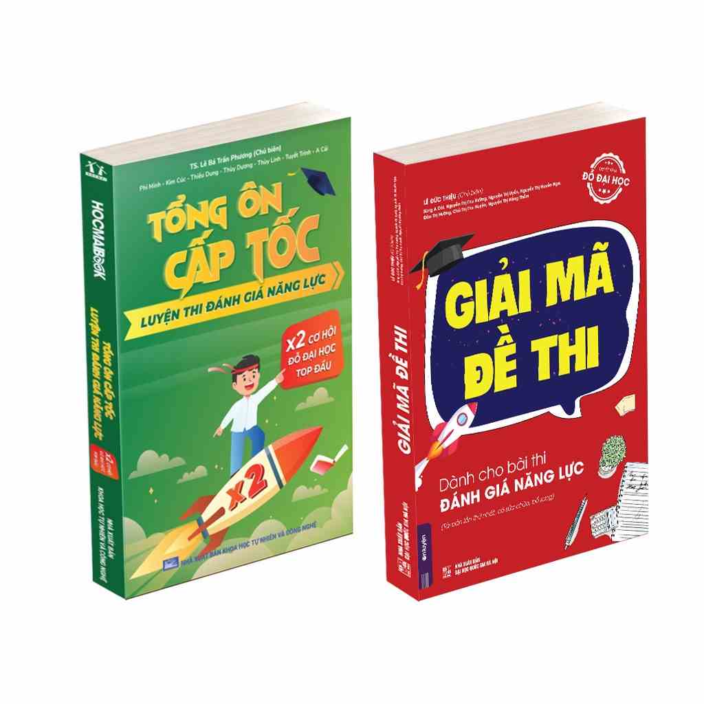 Sách- Combo 2 cuốn Tổng ôn cấp tốc luyện thi Đánh giá năng lực và Giải mã đề thi Đánh giá năng lực ĐHQGHN