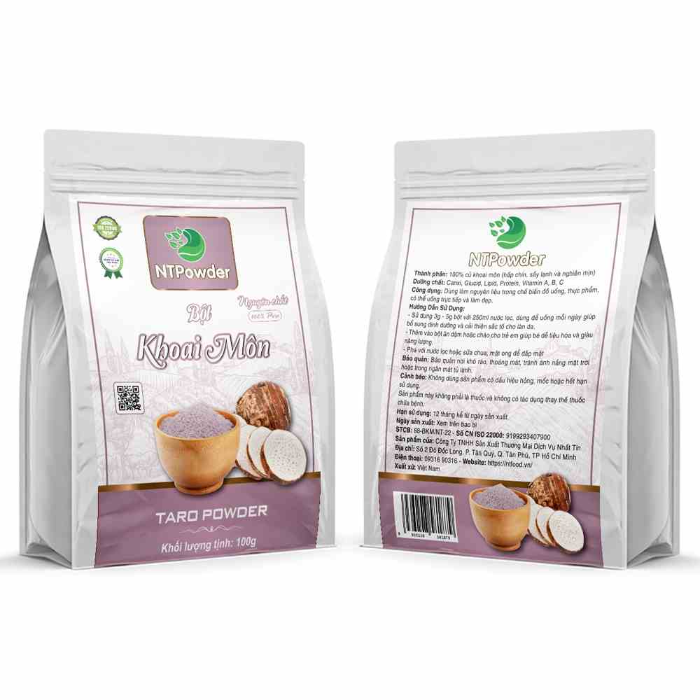 [Mã BMLTB35 giảm đến 35K đơn 99K] Bột Khoai Môn sấy lạnh NTPowder túi 100gr - Nhất Tín Food