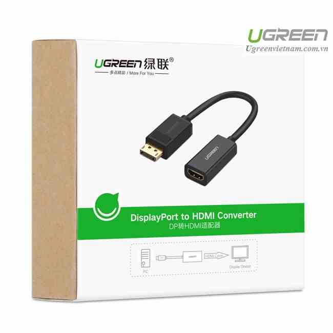 [Mã BMLTB35 giảm đến 35K đơn 99K] Cáp chuyển Displayport sang HDMI Ugreen 40362 Chính hãng