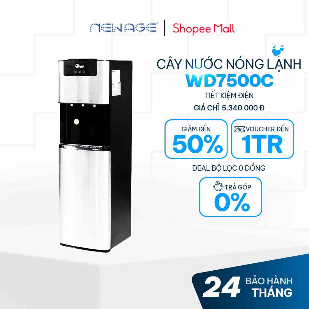 Cây Nước Nóng Lạnh Bình Âm FujiE WD7500C, 3 chế độ nóng - lạnh - thường, tự động ngắt an toàn tiết kiệm điện