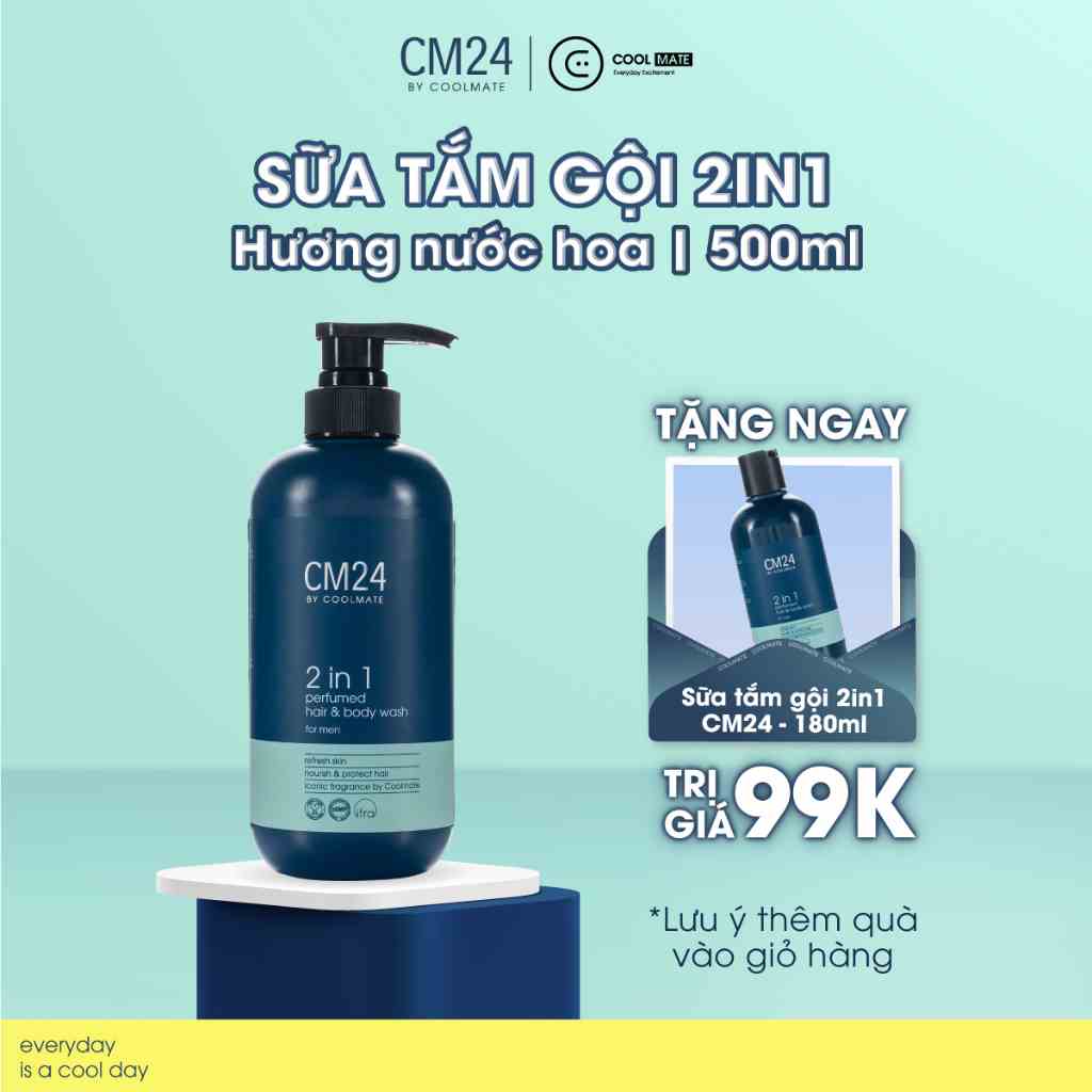 Sữa tắm gội 2in1 hương nước hoa thương hiệu CM24 - 500ml