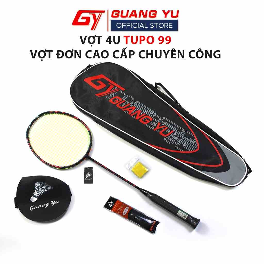 Vợt Cầu Lông Chính Hãng GUANGYU TUPO 99 Vợt Cầu Lông Đơn Chuyên Công Khung Carbon Lưới Căng Sẵn 11KG - KN01