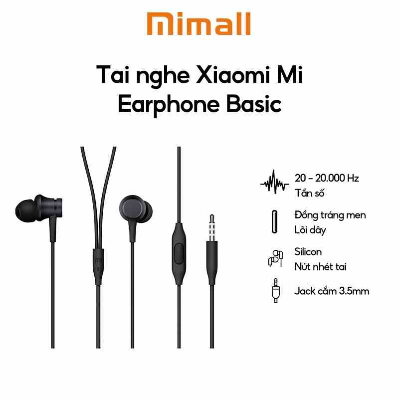 [Mã BMLTB35 giảm đến 35K đơn 99K] Tai nghe nhét tai Xiaomi có micro có dây chống ồn DYDX bảo hành 30 ngày