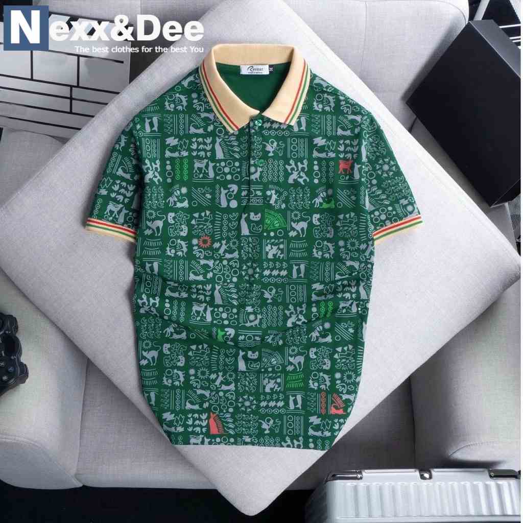 Áo thun POLO nam chấm bi phối hoạ tiết có cổ bẻ trẻ trung lịch lãm big size 3XL Nexx&Dee cao cấp CB18