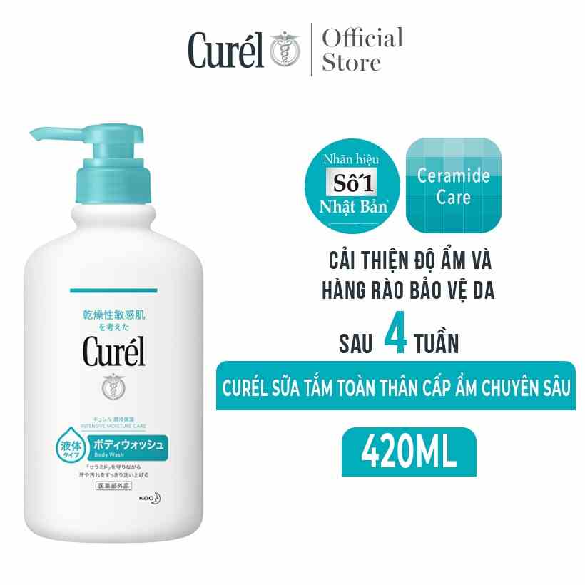 QUÀ TẶNG KHÔNG BÁN_Sữa Tắm Toàn Thân Cấp Ẩm Chuyên Sâu Curel Intensive Moisture Care Body Wash 420ml