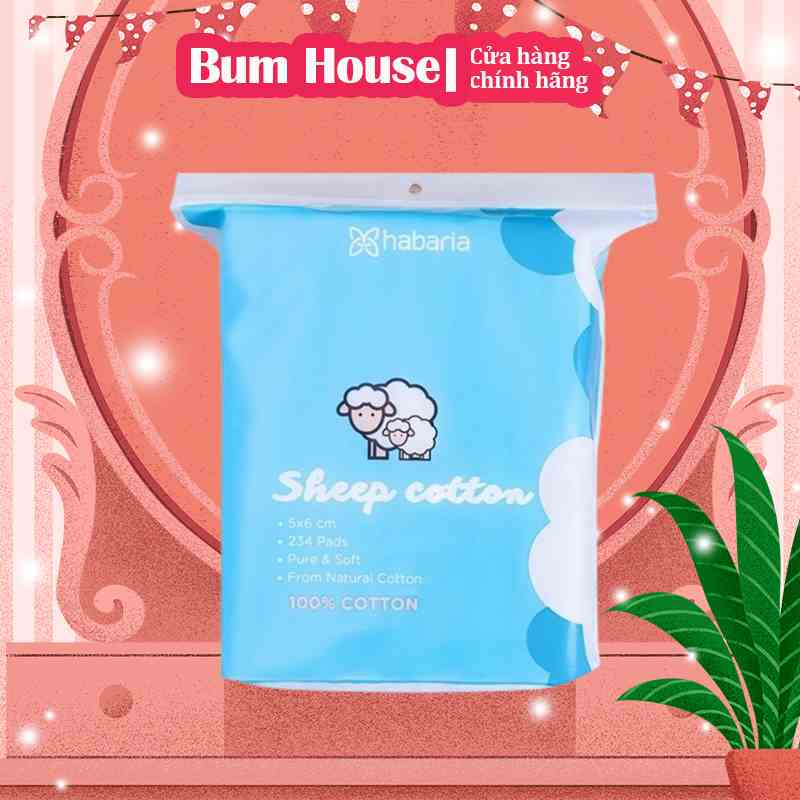 Bông tẩy trang cừu Habaria Sheep Cotton 234 Miếng