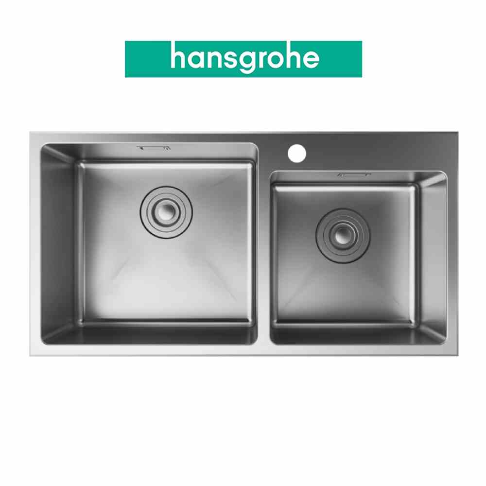 [Mã BMLTA35 giảm đến 35K đơn 99K] Chậu bếp đôi HANSGROHE Deep Drawn Sink S431-F770 43355