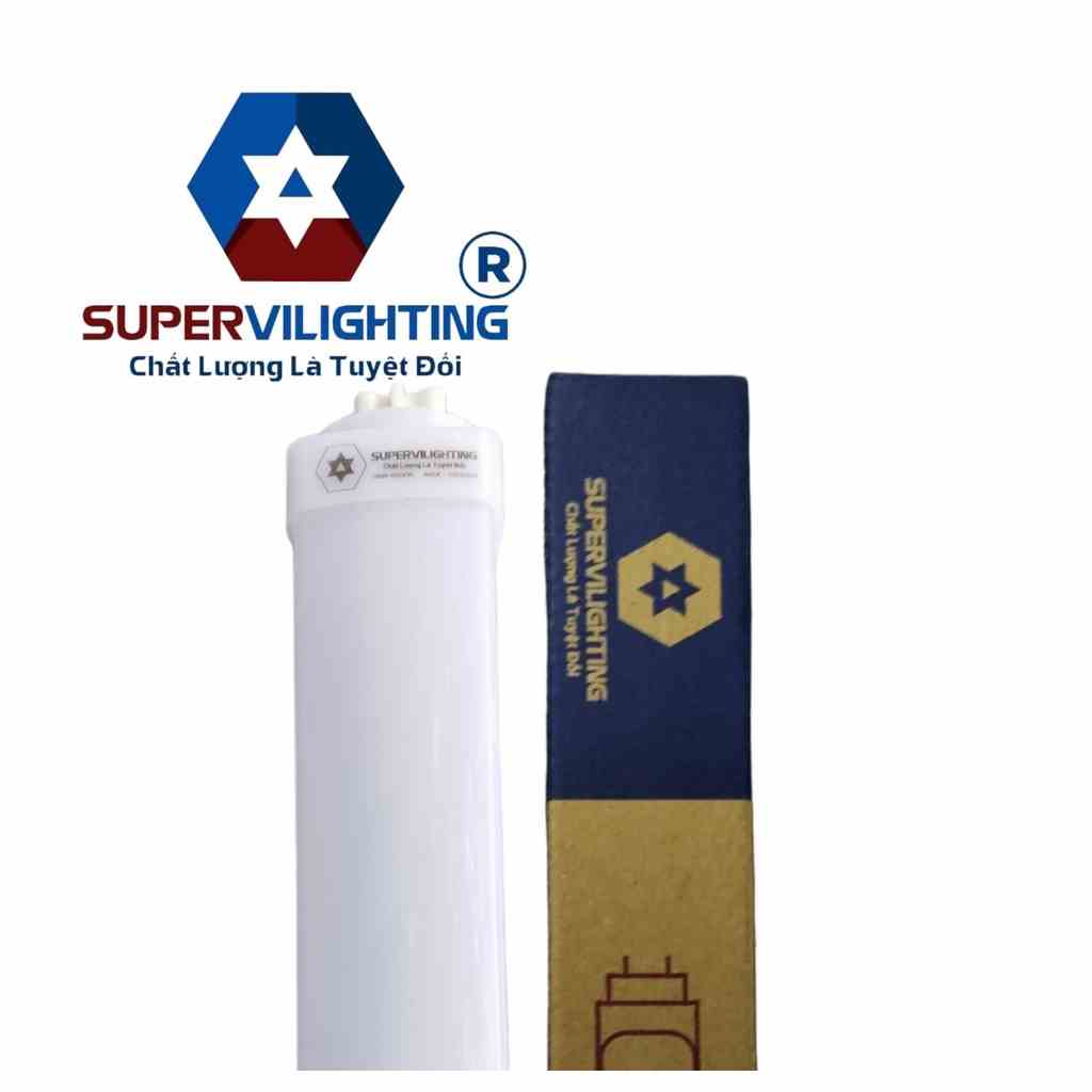 Tuýp T8  nhôm nhựa SuperVilighting, MS T8NN-AST, Công suất 20W-45W, CRI>90, RA>80, Ánh sáng trắng, Bảo hành 24 tháng