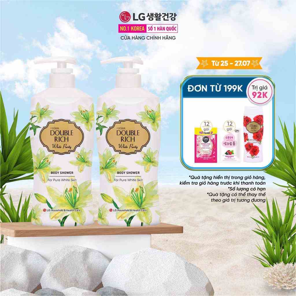 Combo 2 Sữa tắm Double Rich hương hoa chiết xuất từ thiên nhiên - White Lily