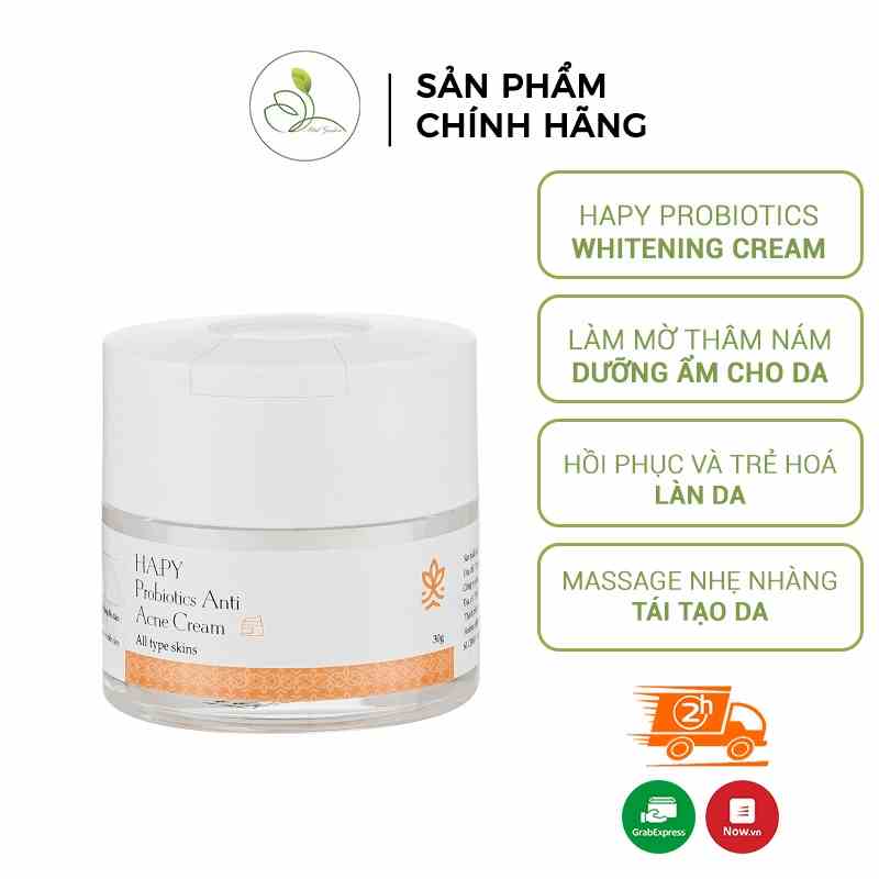 Kem dưỡng trắng da Ha:py Minigarden PROBIOTICS WHITENING CREAM 30gram phục hồi trẻ hóa làn da PV1025