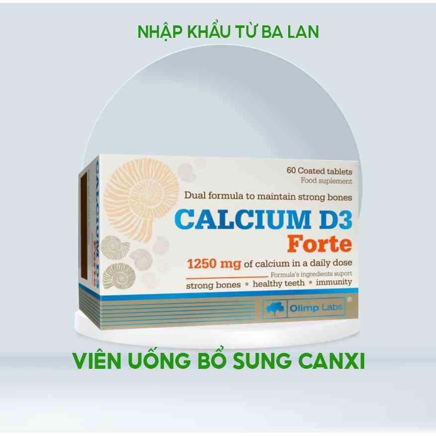 Viên uống bổ sung Canxi CALCIUM D3 FORTE - OLIMP LABS xuất sứ Ba Lan hộp 60 viên nén POLIPHARM